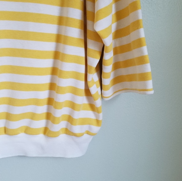 COPY - Vintage Oversize Striped Yellow White Crop… - Picture 3 of 7